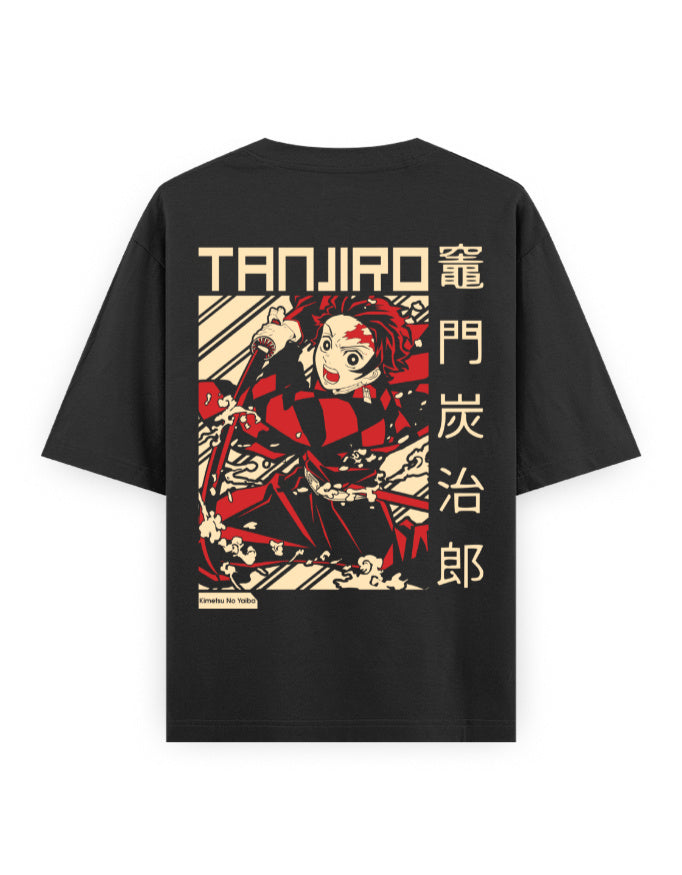 Tanjiro Anime Graphic T-Shirt – Bold Demon Slayer Streetwear Design