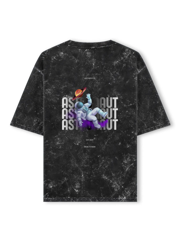Astronaut Graphic Acid Wash Oversized T-Shirt for Men & Women