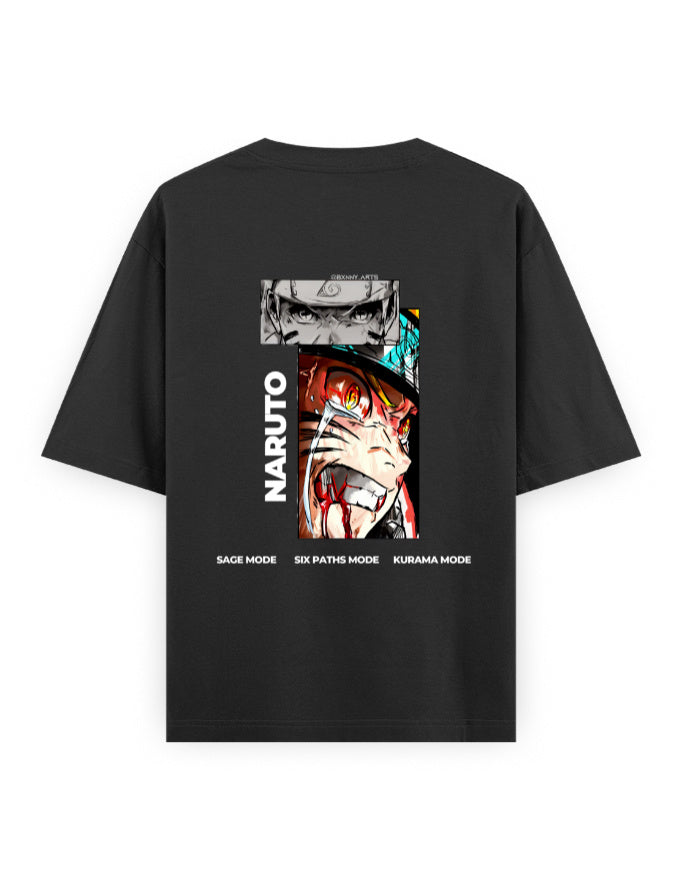Naruto Evolution Modes Tee – Naruto Uzumaki Anime Back Print
