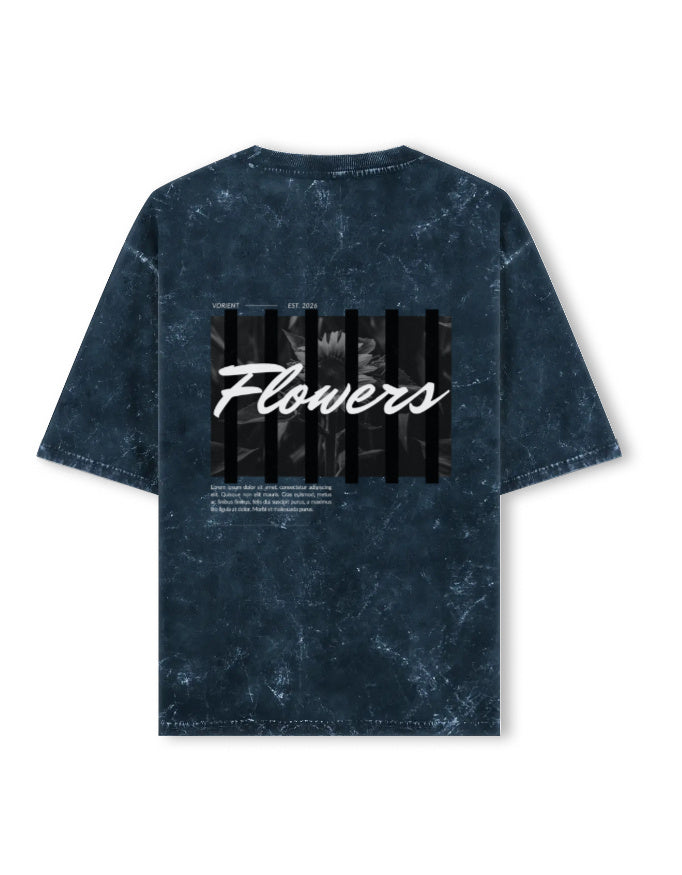 Flowers Graphic Oversized Tee