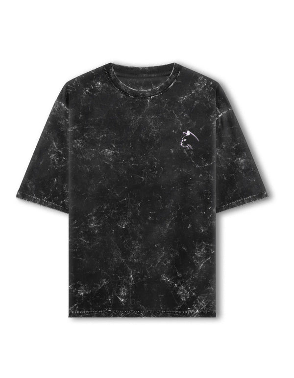 Men’s Oversized Maroon Acid Wash T-Shirt – Minimal Streetwear Casual Tee