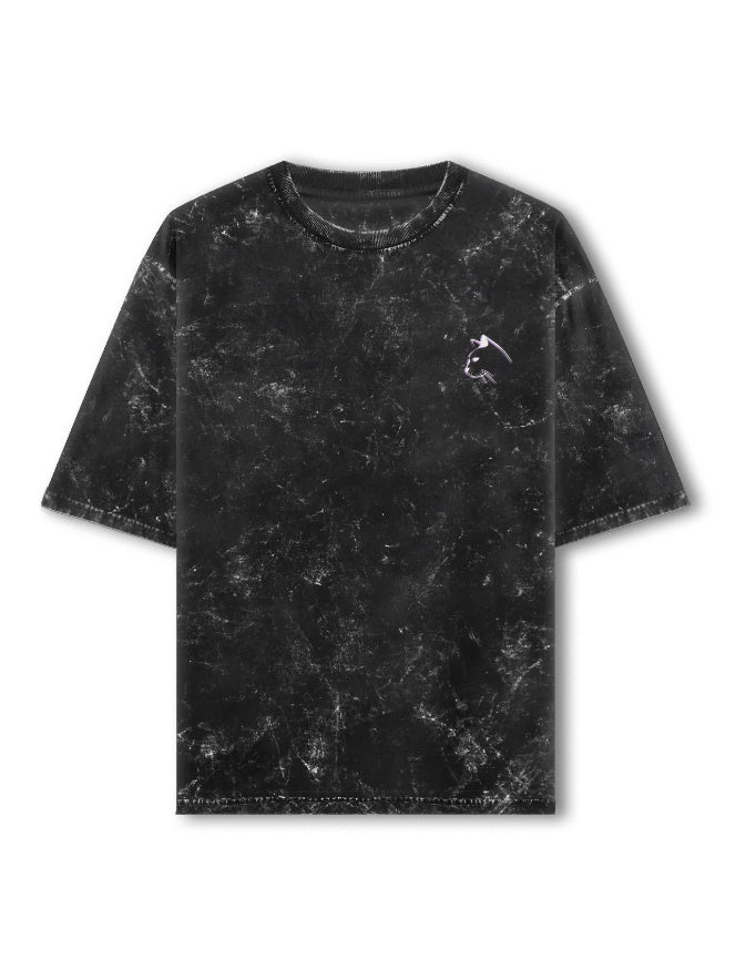 Men’s Oversized Maroon Acid Wash T-Shirt – Minimal Streetwear Casual Tee