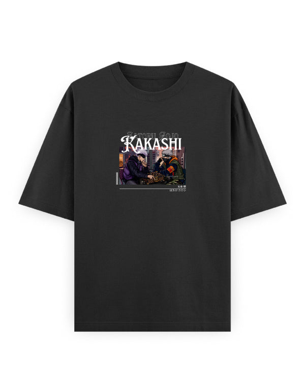 Kakashi Vintage Panel Tee – Kakashi Hatake Minimal Anime Front Print