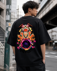 Naruto Uzumaki Rage Mode Back Print T-Shirt - Anime Streetwear Oversized Tee