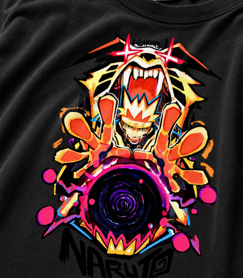 Naruto Uzumaki Rage Mode Back Print T-Shirt - Anime Streetwear Oversized Tee
