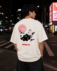 Shadow Moon Aesthetic Tee - Naruto Inspired Back Print
