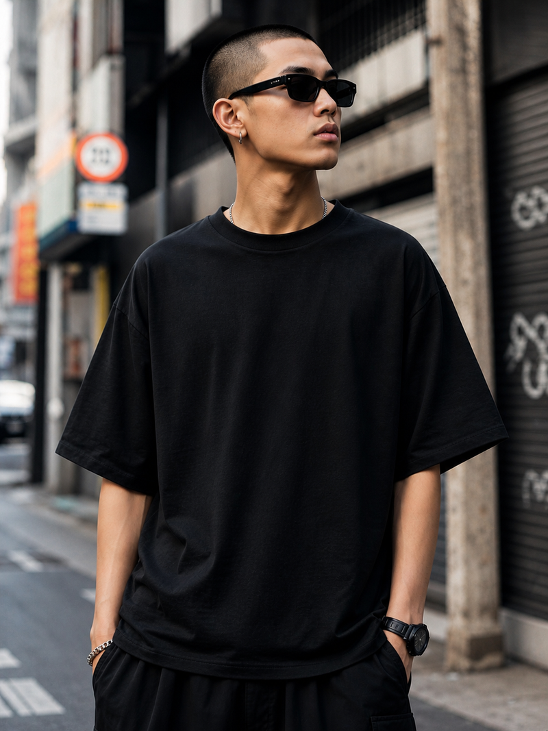 Akatsuki Cyberpunk 2077 Back Print T-Shirt – Dark Anime Streetwear Oversized Tee